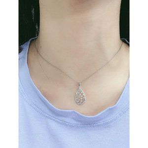 Baguette Diamond Pear Shape Delicate Pendant